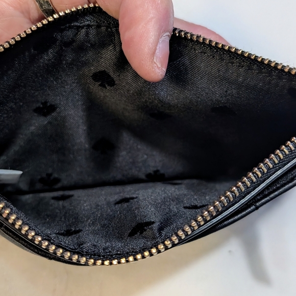 Kate Spade Black Leather Briar Lane Quilted Large Slim Card Holder/ Wallet - Picture 5 of 6